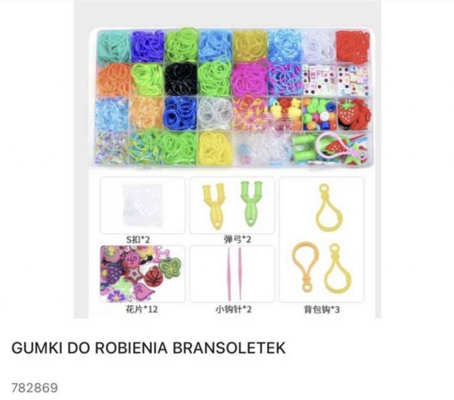 Gumki do robienia bransoletek 782869 Mix KOLOR  