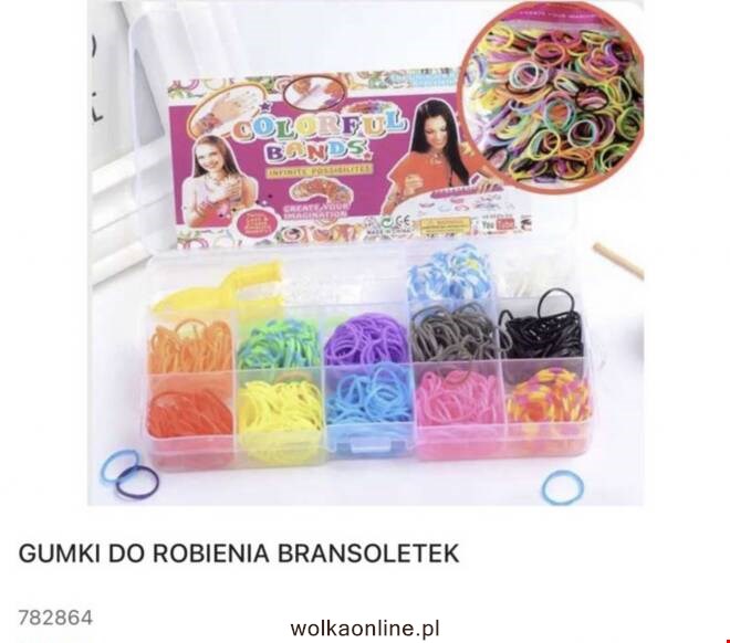 Gumki do robienia bransoletek 782864 Mix KOLOR  