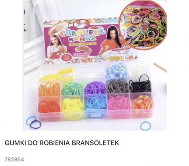 Gumki do robienia bransoletek 782864 Mix KOLOR   1