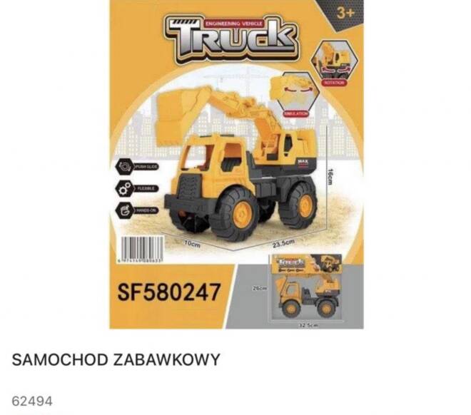 Samochod zabawkowy 62494 Mix KOLOR   1