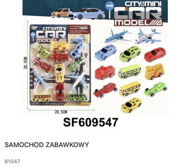 Samochod zabawkowy 61047 Mix KOLOR  