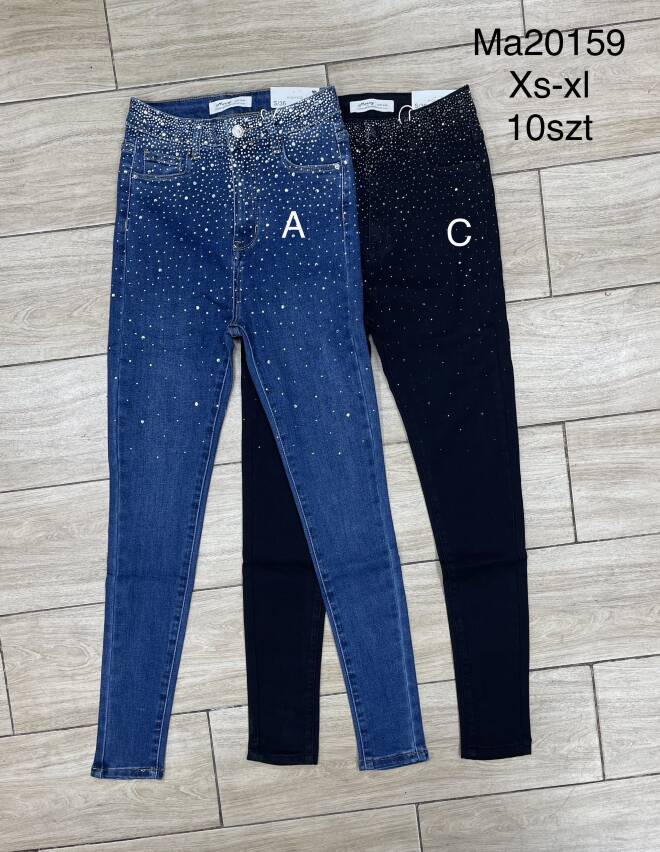 Jeansy damskie MA20159 1 kolor  XS-XL