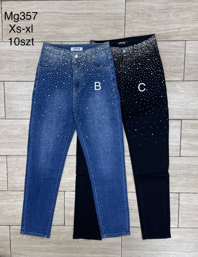 Jeansy damskie MG357 1 kolor  XS-XL