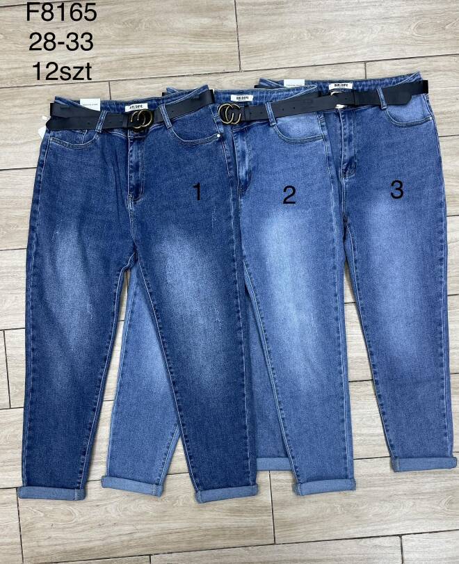 Jeansy damskie F8165 1 kolor  28-33 1