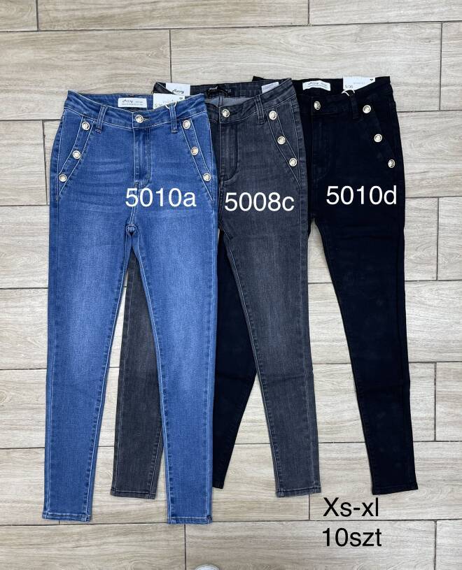 Jeansy damskie 5010A 1 kolor  XS-XL