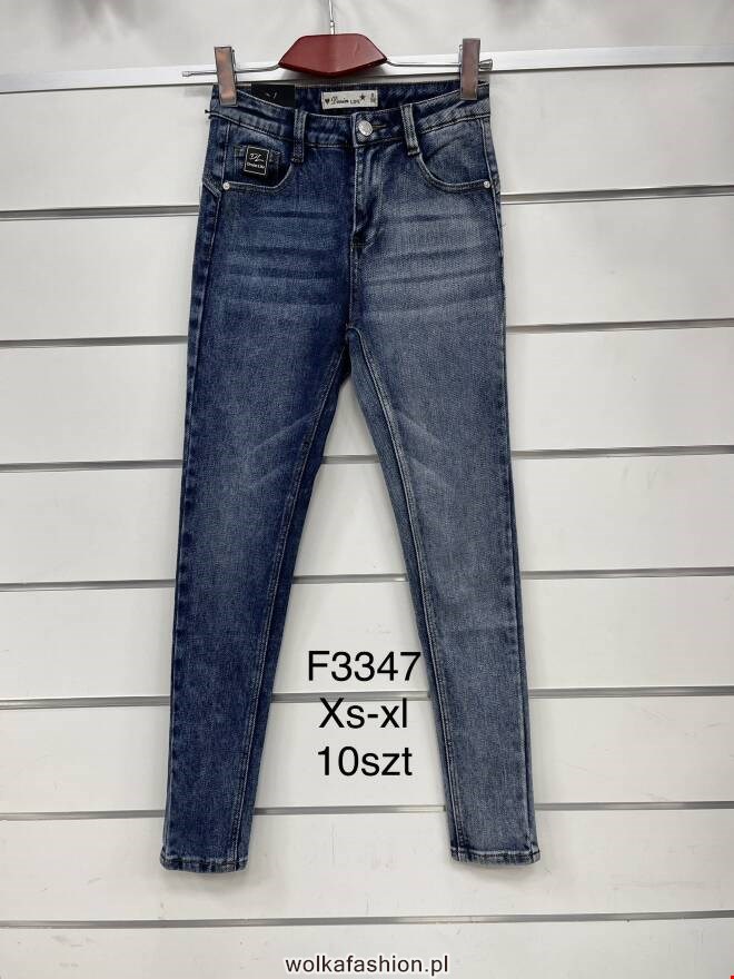 Jeansy damskie F3347 1 kolor  XS-XL