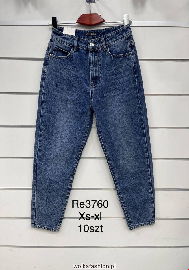 Jeansy damskie RE3760 1 kolor  XS-XL