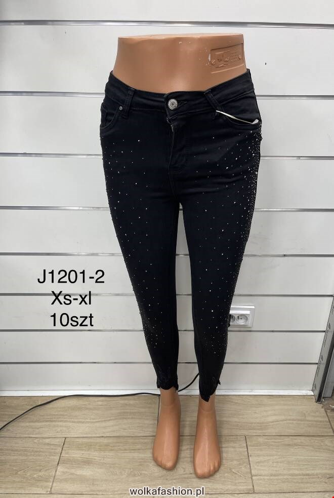 Jeansy damskie J1201-2 1 kolor  XS-XL