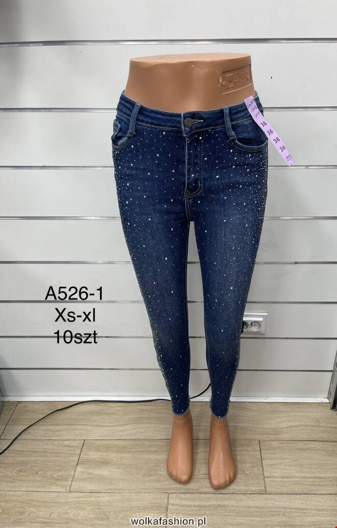 Jeansy damskie A526-1 1 kolor  XS-XL