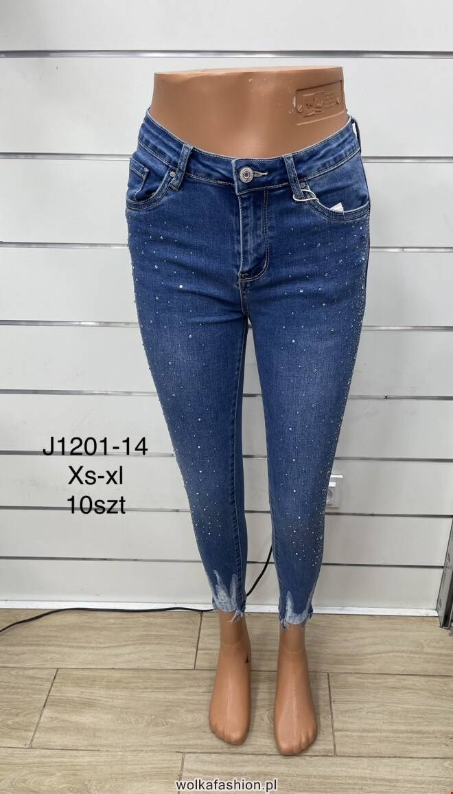 Jeansy damskie J1201-14 1 kolor  XS-XL
