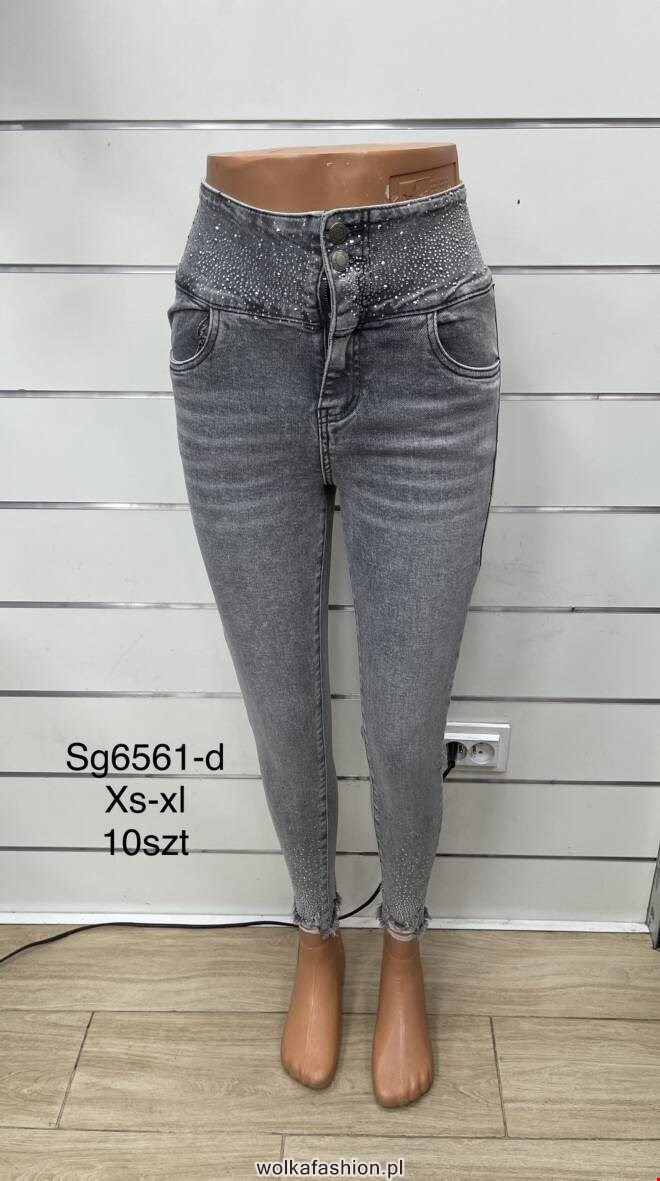 Jeansy damskie SG6561-D 1 kolor  XS-XL