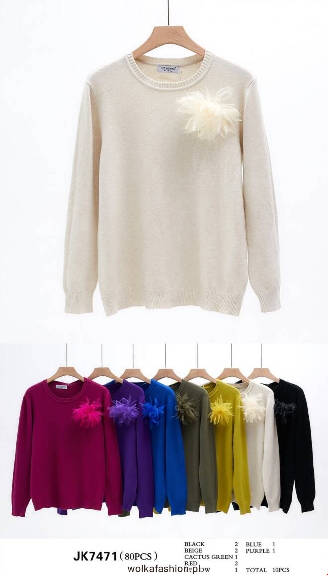 Sweter damskie JK7471 Mix KOLOR  Standard (Towar Włoskie)