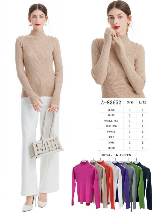 Sweter damskie A-83652 Mix KOLOR  S/M-L/XL 1