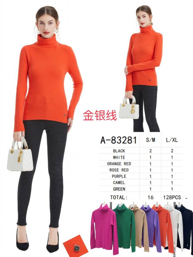 Sweter damskie A-83281 Mix KOLOR  S/M-L/XL 1