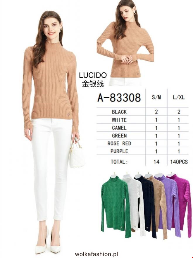 Sweter damskie A-83308 Mix KOLOR  S/M-L/XL
