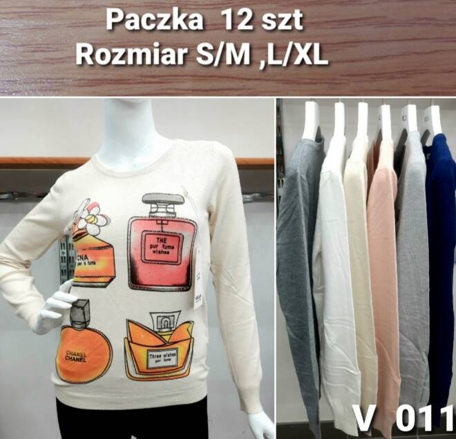 Sweter damskie V011 Mix KOLOR  S/M-L/XL