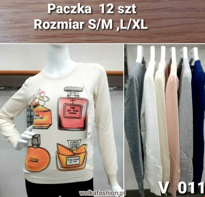 Sweter damskie V011 Mix KOLOR  S/M-L/XL