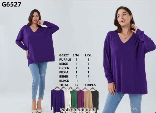 Sweter damskie G6527 Mix KOLOR  S/M-L/XL