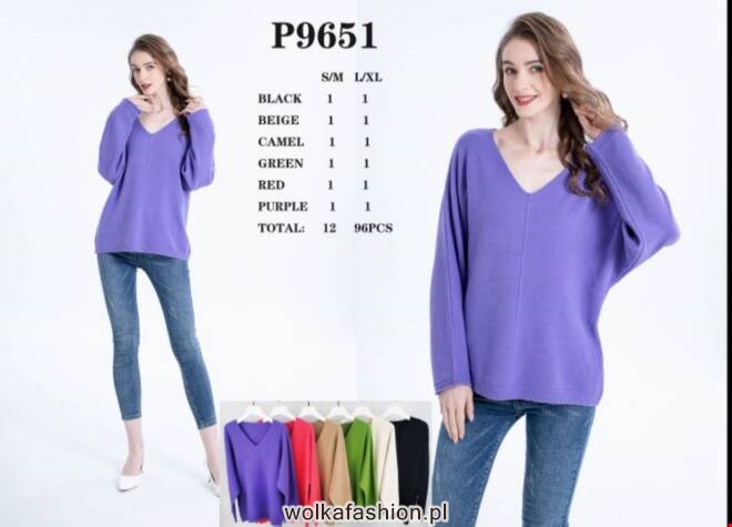 Sweter damskie P9651 Mix KOLOR  S/M-L/XL