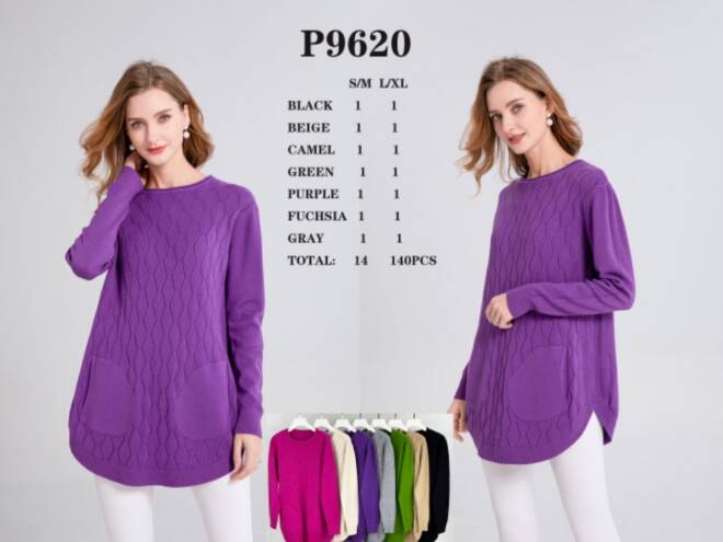 Sweter damskie P9620 Mix KOLOR  S/M-L/XL 1