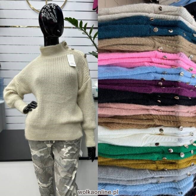 Sweter damskie 4096 1 kolor  Standard (Towar Włoskie)