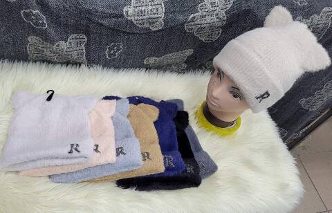  Czapka damska zimowa 8749 Mix kolor Standard (Towar Ploskie) 1