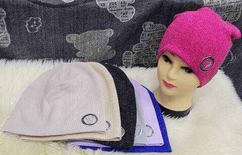  Czapka damska zimowa 8759 Mix kolor Standard (Towar Ploskie)