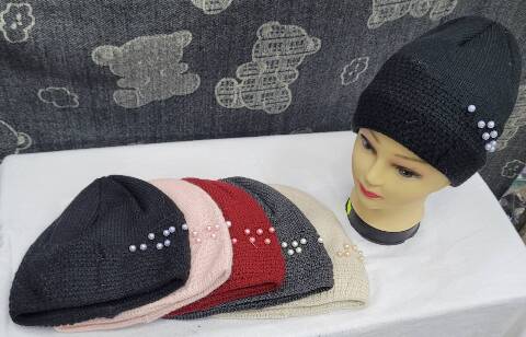  Czapka damska zimowa 8763 Mix kolor Standard (Towar Ploskie) 1