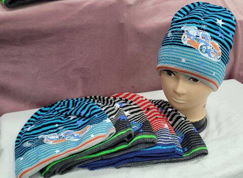 Czapka chłopięca zimowa 8785 Mix kolor Standard (Towar Ploskie) 1