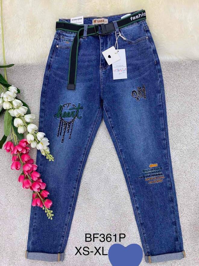 Jeansy damskie BF361P 1 kolor  XS-XL