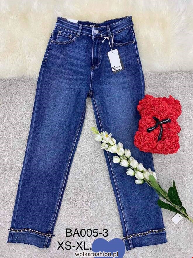 Jeansy damskie BA005-3 1 kolor  XS-XL