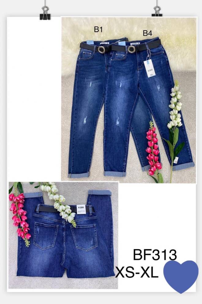 Jeansy damskie BF313 1 kolor  XS-XL
