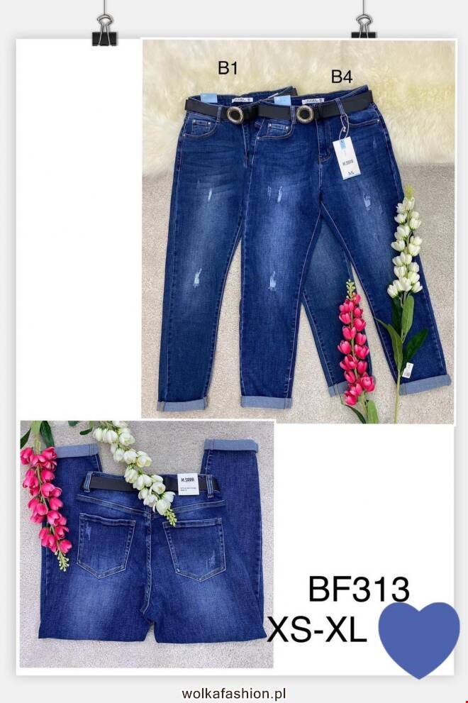 Jeansy damskie BF313 1 kolor  XS-XL