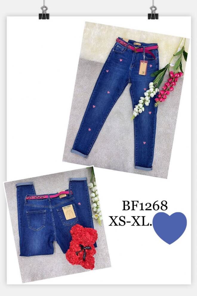 Jeansy damskie BF1268 1 kolor  XS-XL 1