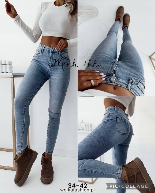 Jeansy damskie 8817 1 kolor  34-42