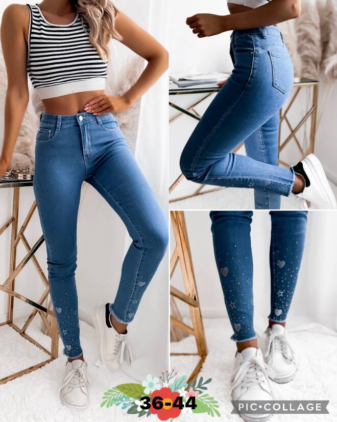 Jeansy damskie 8821 1 kolor  36-44 1