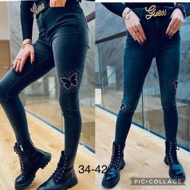 Jeansy damskie 8823 1 kolor  34-42 1