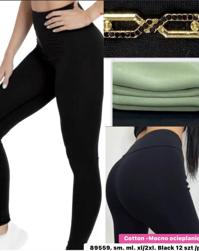 Leginsy damskie 89559 1 kolor  S-2XL