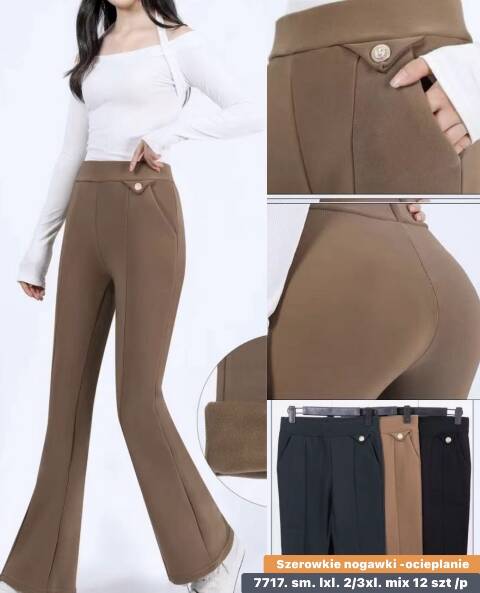 Spodnie zimowe damskie 7717 Mix kolor S-3XL