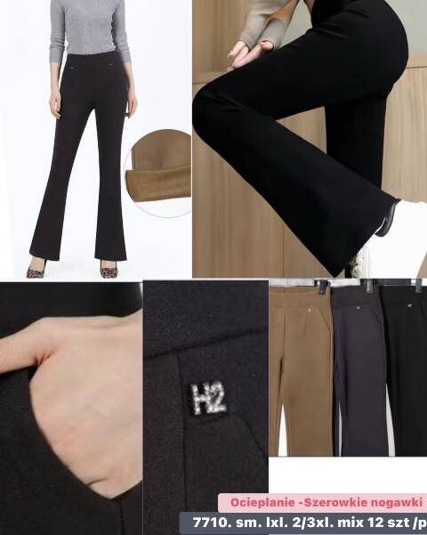 Spodnie zimowe damskie 7710 Mix kolor S-3XL