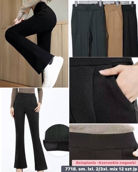 Spodnie zimowe damskie 7718 Mix kolor S-3XL