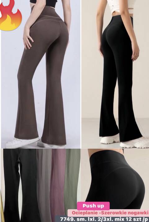 Spodnie zimowe damskie 7749 Mix kolor S-3XL