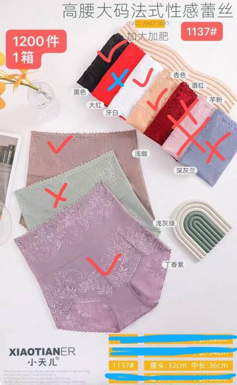 Majtki damskie 1137 Mix kolor Standard