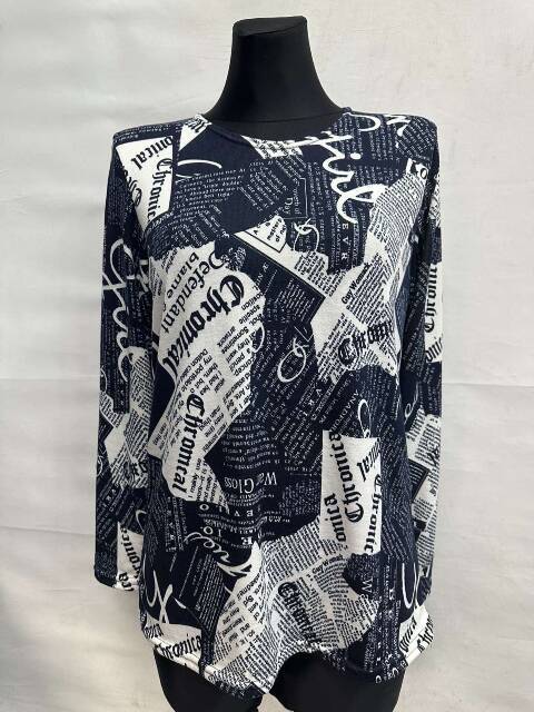 Bluzka damskie 0835 1 kolor L-4XL (Towar Ploskie)