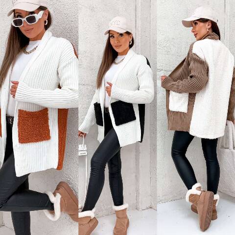 Kardigan damskie 1135 1 kolor Standard (Towar Tureckie) 1