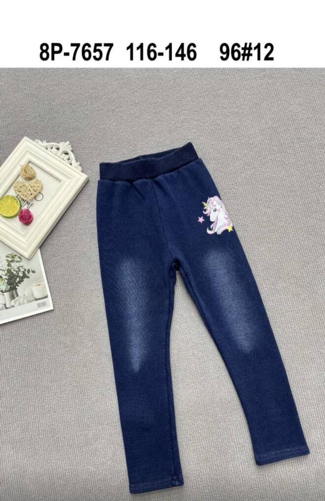 Leginsy dziewczęce 8P-7657 1 kolor  116-146 1