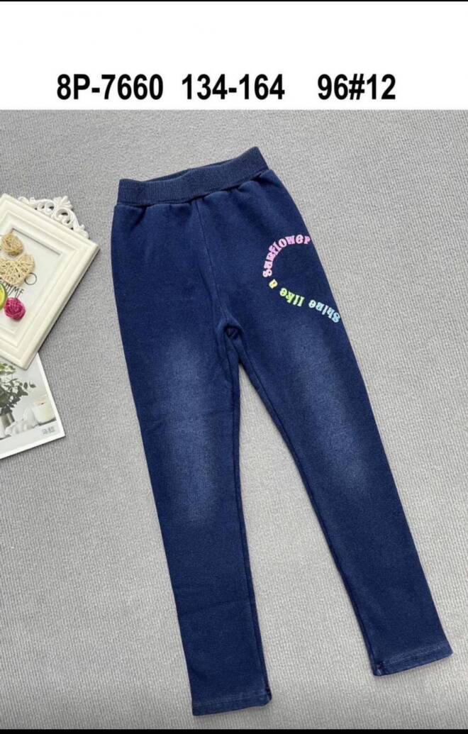 Leginsy dziewczęce 8P-7660 1 kolor  134-164 1