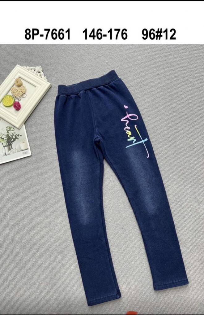 Leginsy dziewczęce 8P-7661 1 kolor  146-176 1