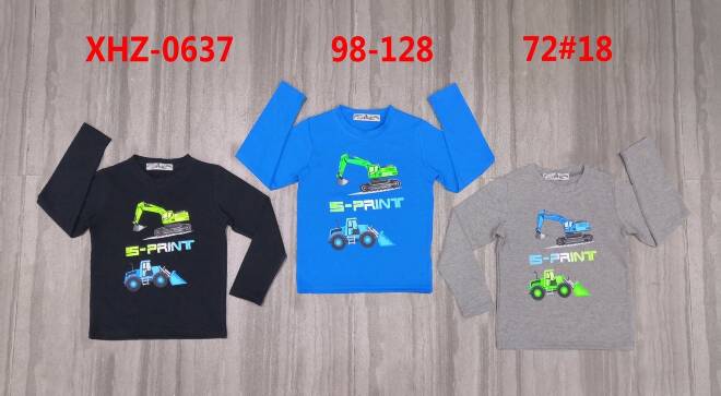 Bluzka chłopięca XHZ-0637 Mix KOLOR  98-128 1