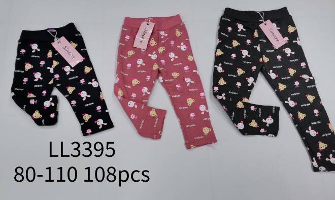 Leginsy dziewczęce LLX3395 Mix KOLOR  80-110 1